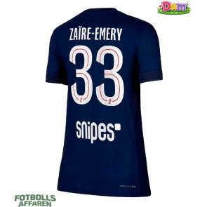 Paris Saint-Germain Warren Zaire-Emery #33 Hemmatröja Kvinnor 2025-26 Kortärmad
